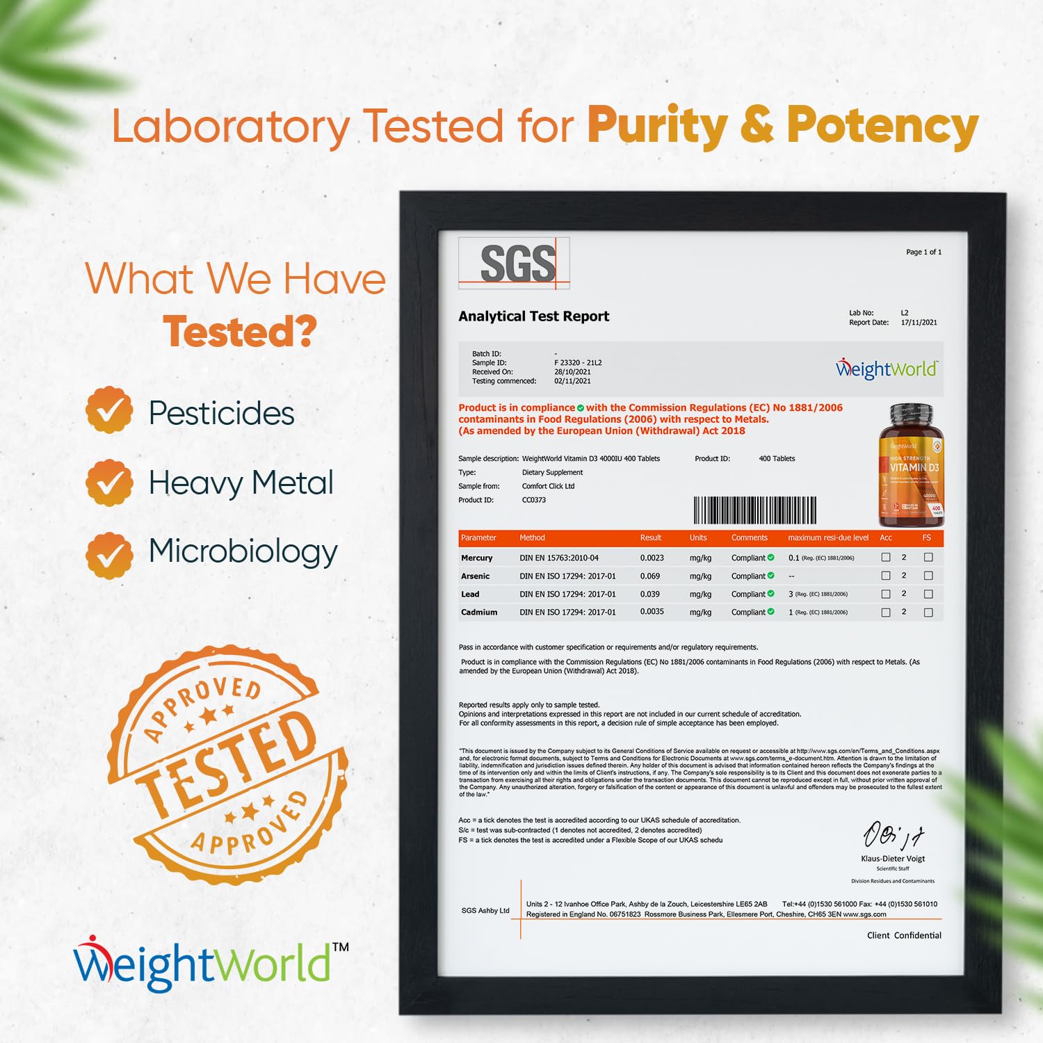 Vitamin D3 4000 IU – 400 High Strength Vitamin D Tablets (1+ Year Supply) – Vegetarian