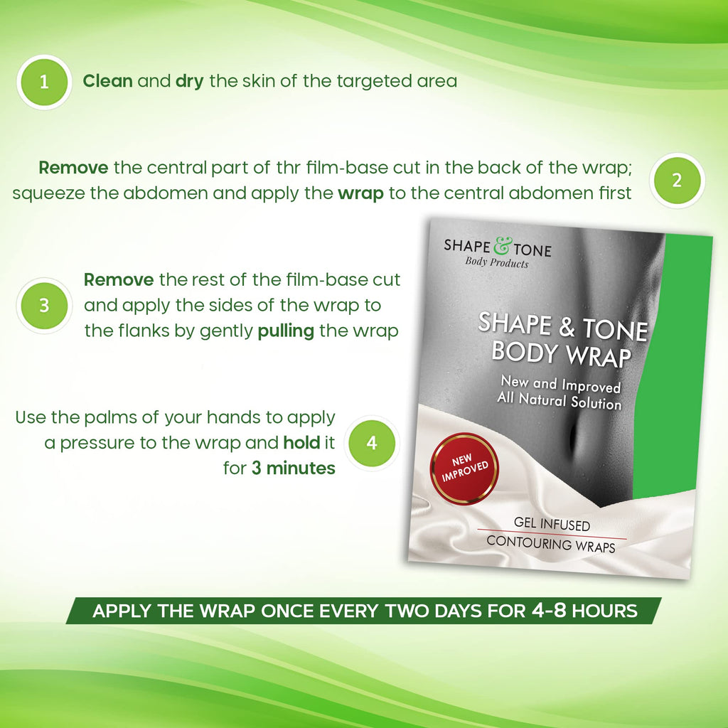 Moisturizing Body Wrap - New and Improved All Natural Body Applicator (5 WRAPS) Shape and Tone Body Products