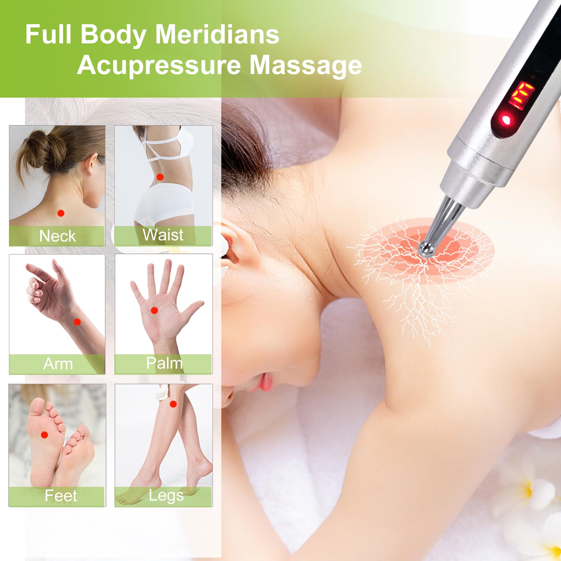 Global Care Market Meridians Energy Pen - Electronic Meridian Acupuncture Massage Pen Global Care Market