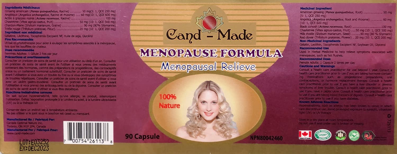 Cand-Made Menopause Formula for Women Age Release 90Capsules Cand-Made
