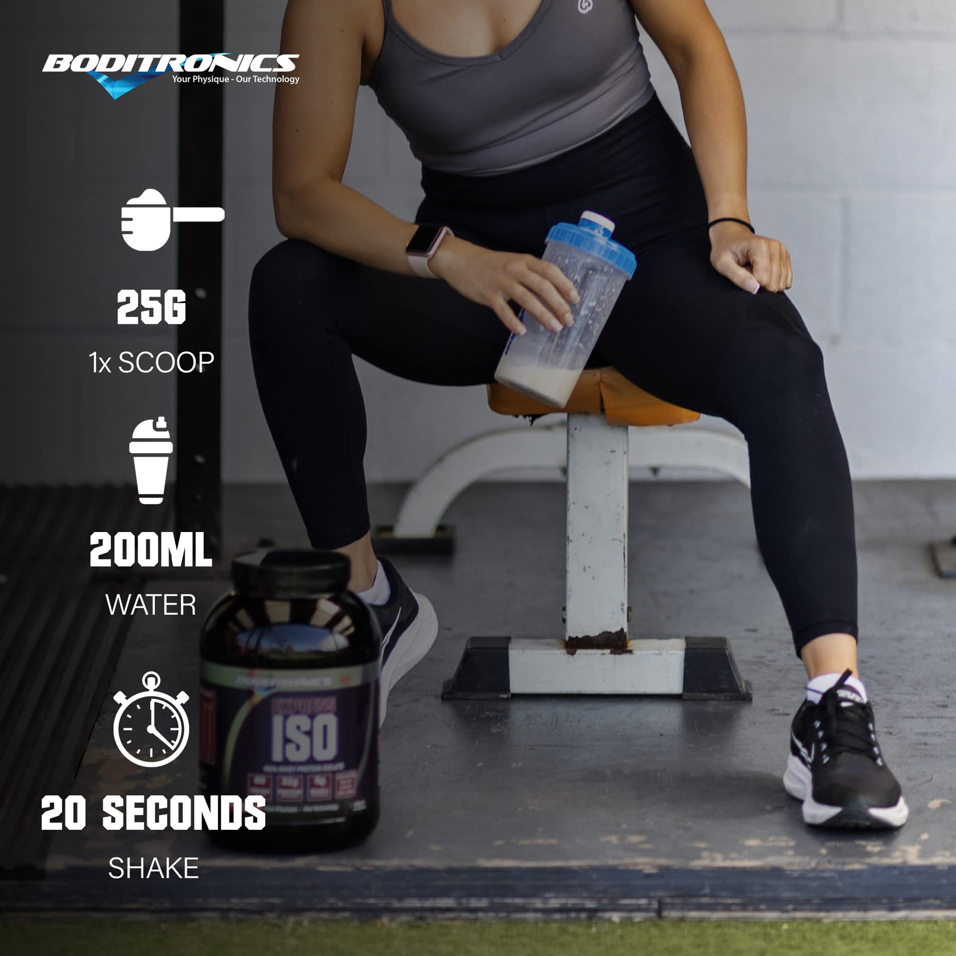 Boditronics 1.5 kg Iso Express Whey 100% Whey Isolate Protein Powder with Occurring Amino Acid Boditronics