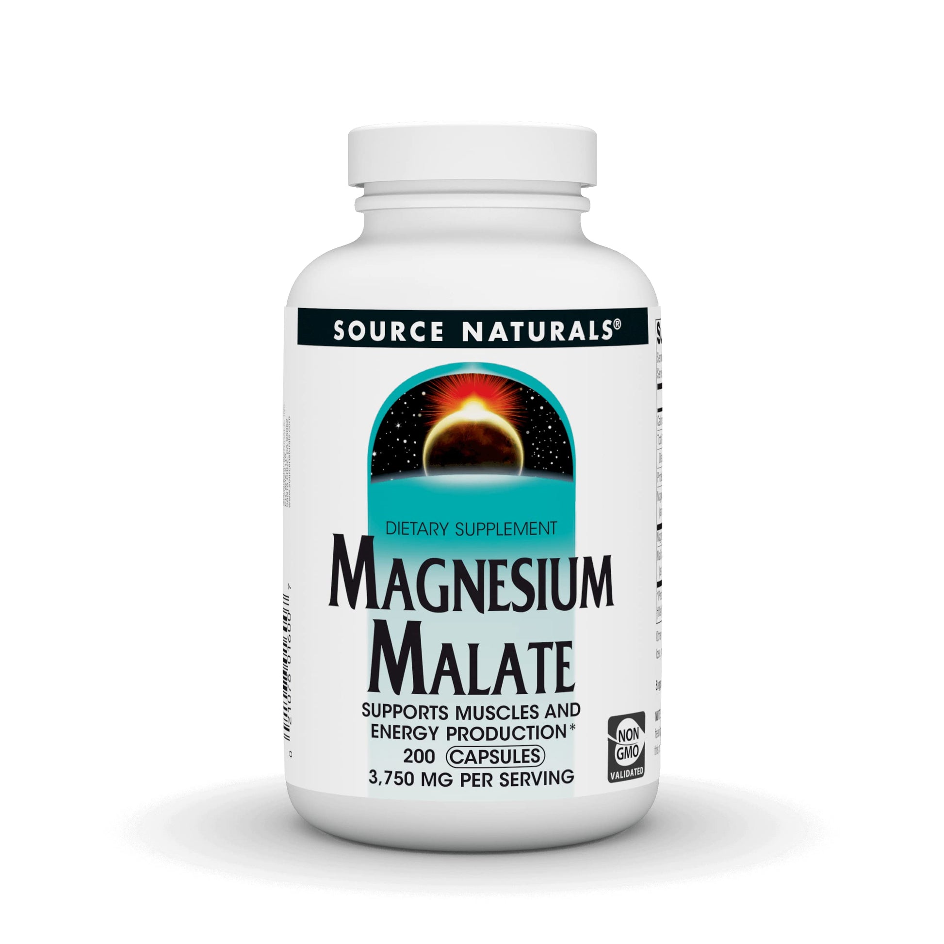 Source Naturals Magnesium Malate, Magnesium Malic Acid Supplement, Non GMO, 3750 MG