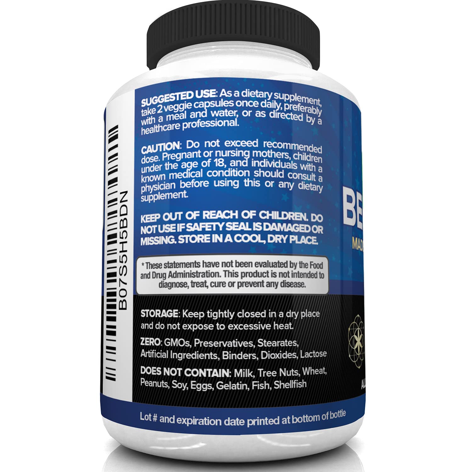 Nutrivein Premium Berberine HCL 1200mg Plus Organic Ceylon Cinnamon - 120 Capsules Nutrivein