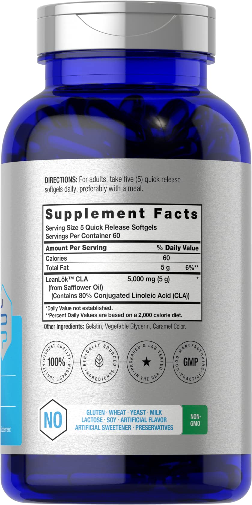 CLA Supplement | 300 Softgel Pills | Maximum Potency | Conjugated Lineolic Acid from Horbäach
