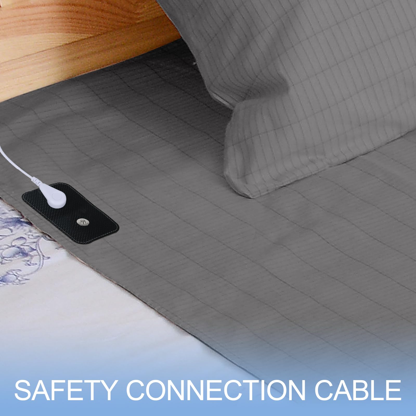 Grounding Mat for Bed, Grounding Sheets Blanket with Grounding Cord, Earthing Mat Grounding Pad Reaeng