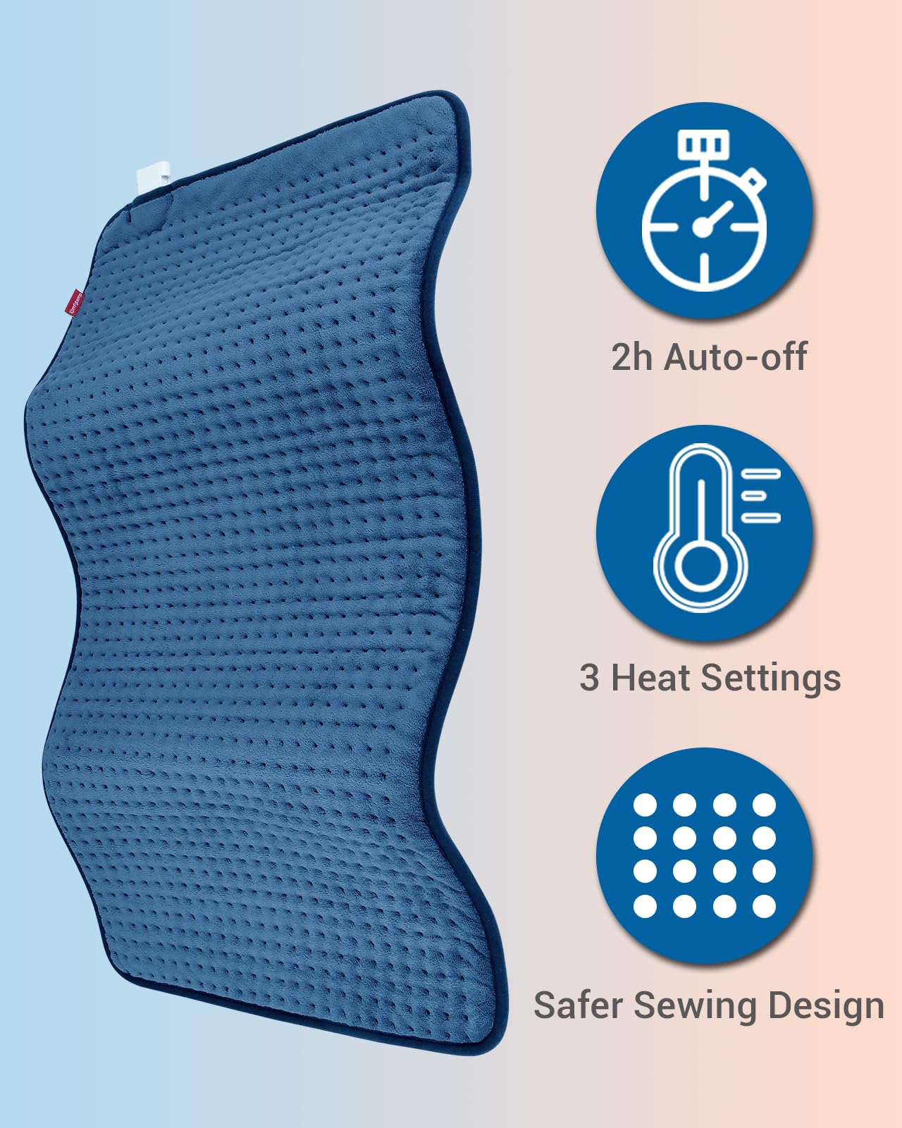 Comfytemp Heating Pad for Back Pain Relief - FSA HSA Eligible Extra Large Heating Pad XXL Comfytemp