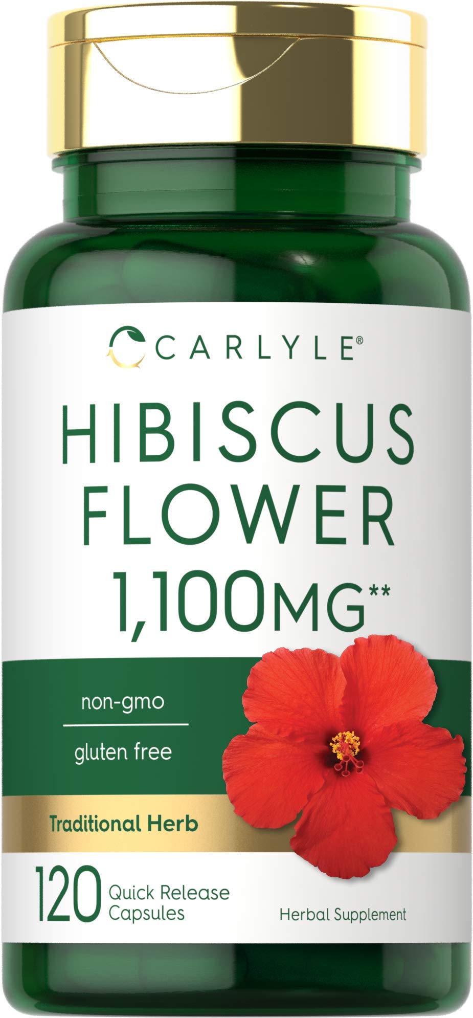 Hibiscus Flower Extract 1100 mg | 120 Capsules | Non-GMO, Gluten Free Supplement