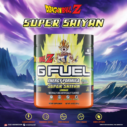 G fuel Dragon Ball Z Energy Powder, Sugar Free, Clean Caffeine Focus Supplement
