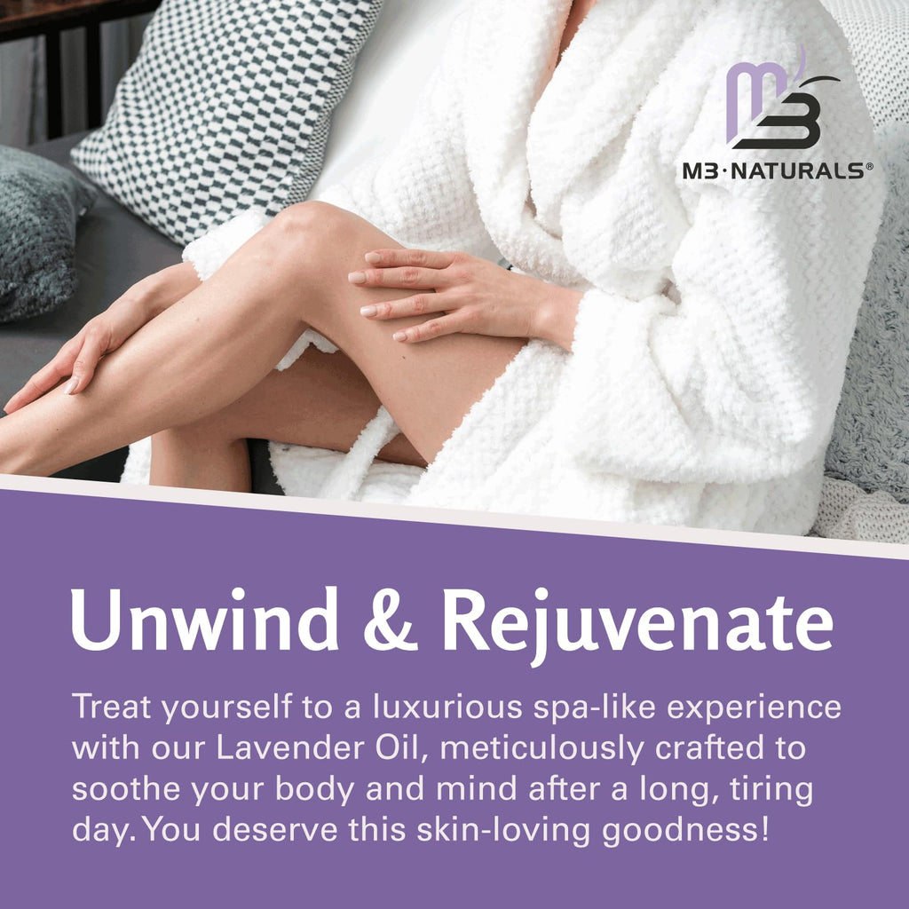 Lavender Massage Oil with Collagen and Stem Cells - Skin Tightening Massage Oil for Mass