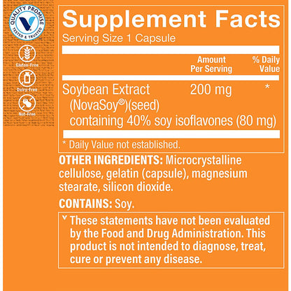 The Vitamin Shoppe Mega Strength Soy Isoflavones 200MG, Menopause Support, Supports Bone