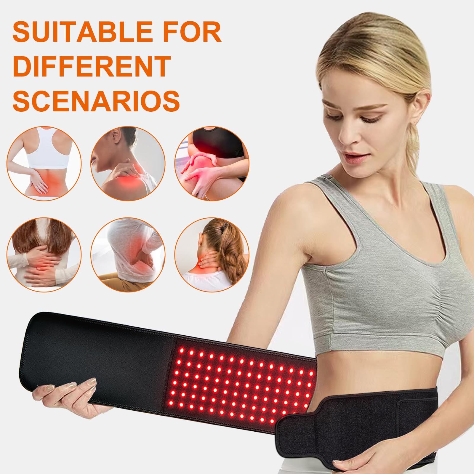 EquiZen Red Light Therapy Belt - Red Light Therapy for Body, Infrared Light Therapy Device EquiZen