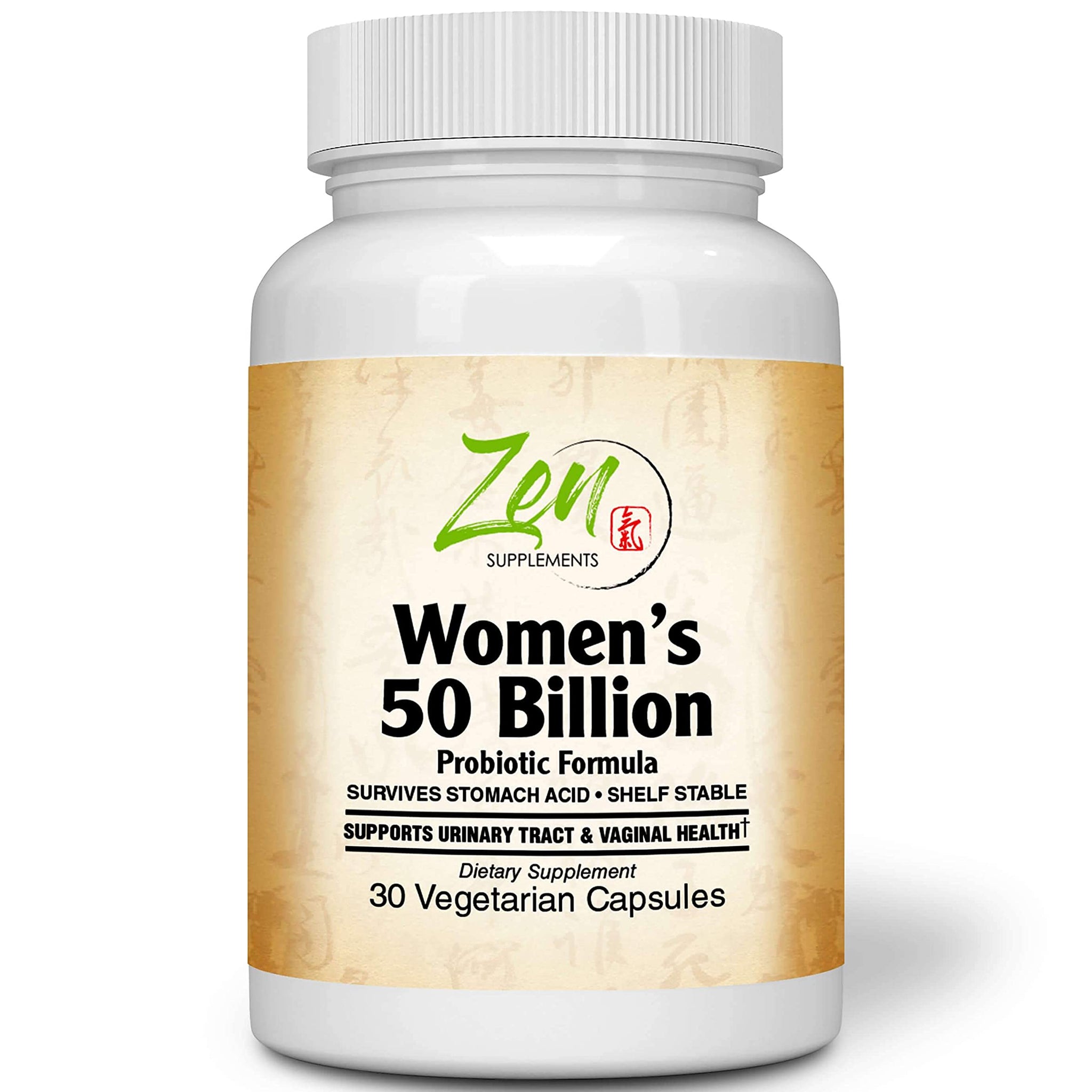 Zen Supplements - Womens 50 Billion Probiotic Formula - Supports Urinary and Vaginal Health