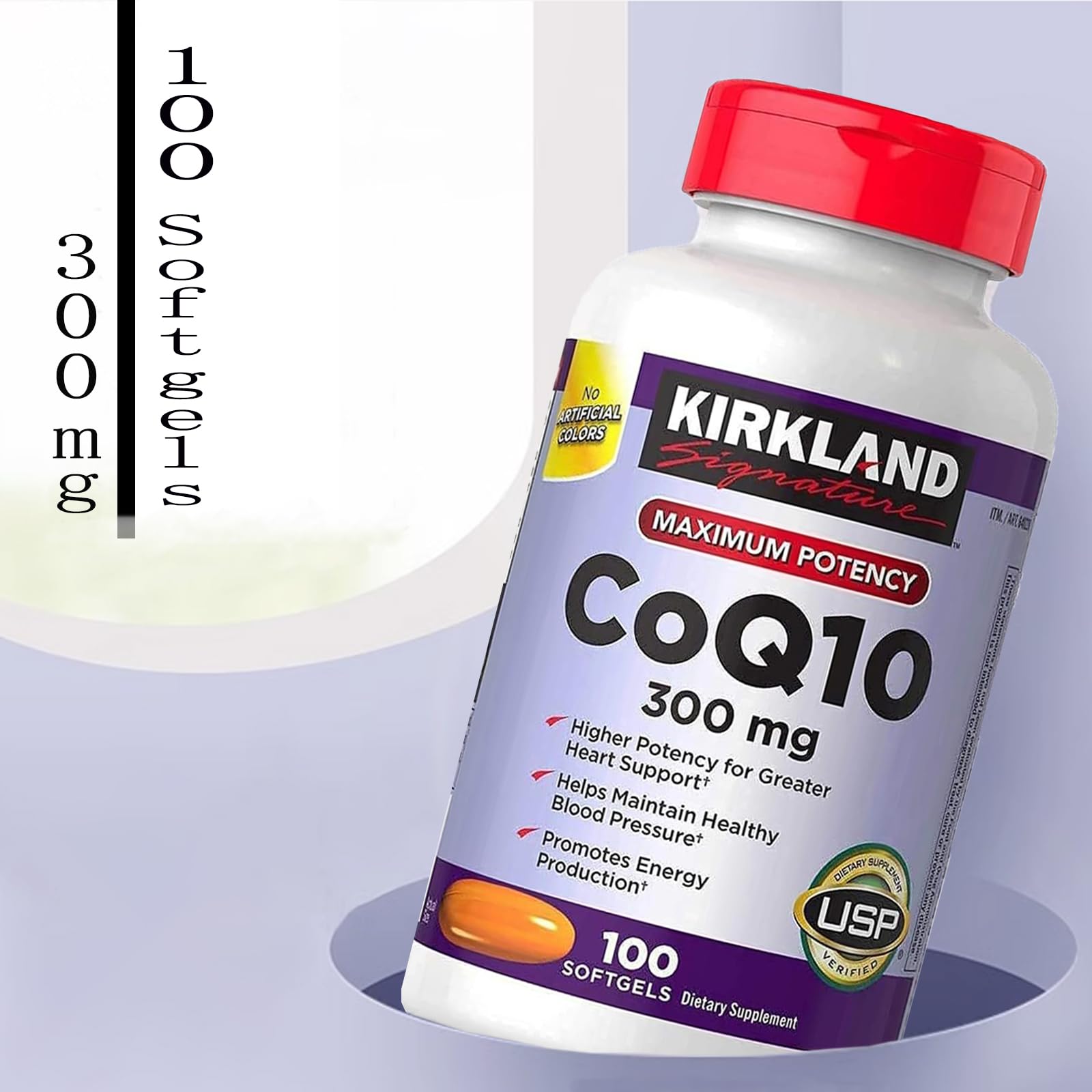 CARZIX CoQ10 300mg,100 Softgels-Helps Maintain Healthy Blood Pressure，Romotes CARZIX