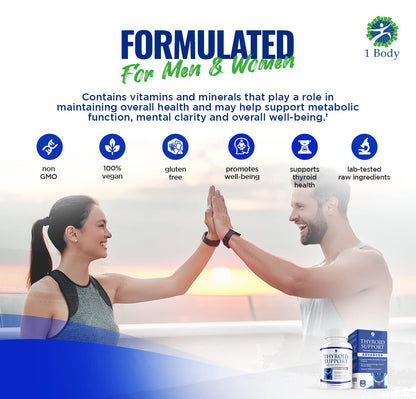 Thyroid Support Supplement for Women and Men - 3 Pack 90 Days