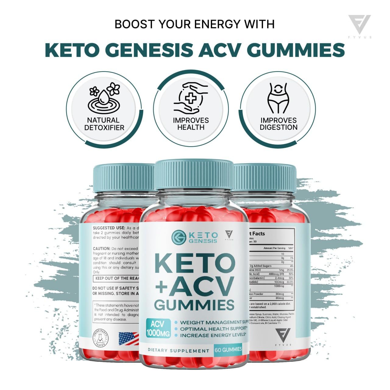 Keto Genesis Keto ACV Gummies Advanced Weight Loss, Ketogenesis Keto + ACV 1000MG