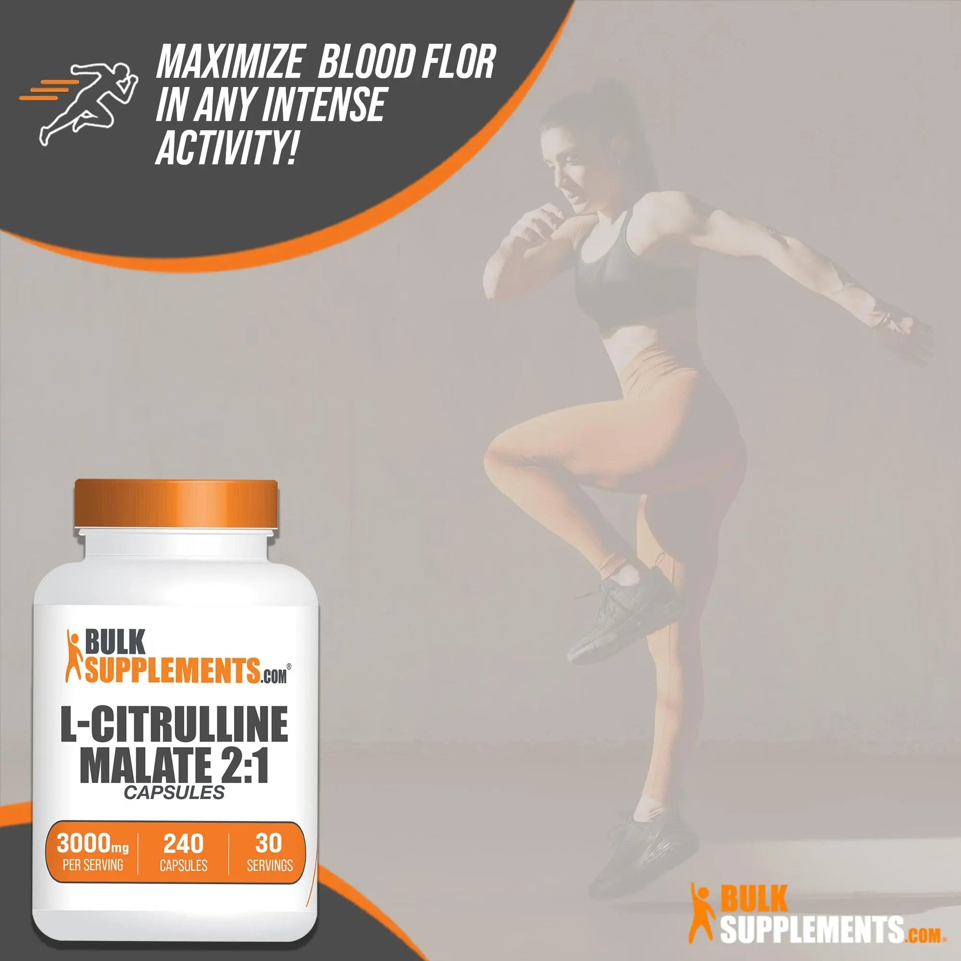 BULKSUPPLEMENTS.COM L-Citrulline Malate Capsules - Citrulline Malate 3000mg BULKSUPPLEMENTS.COM