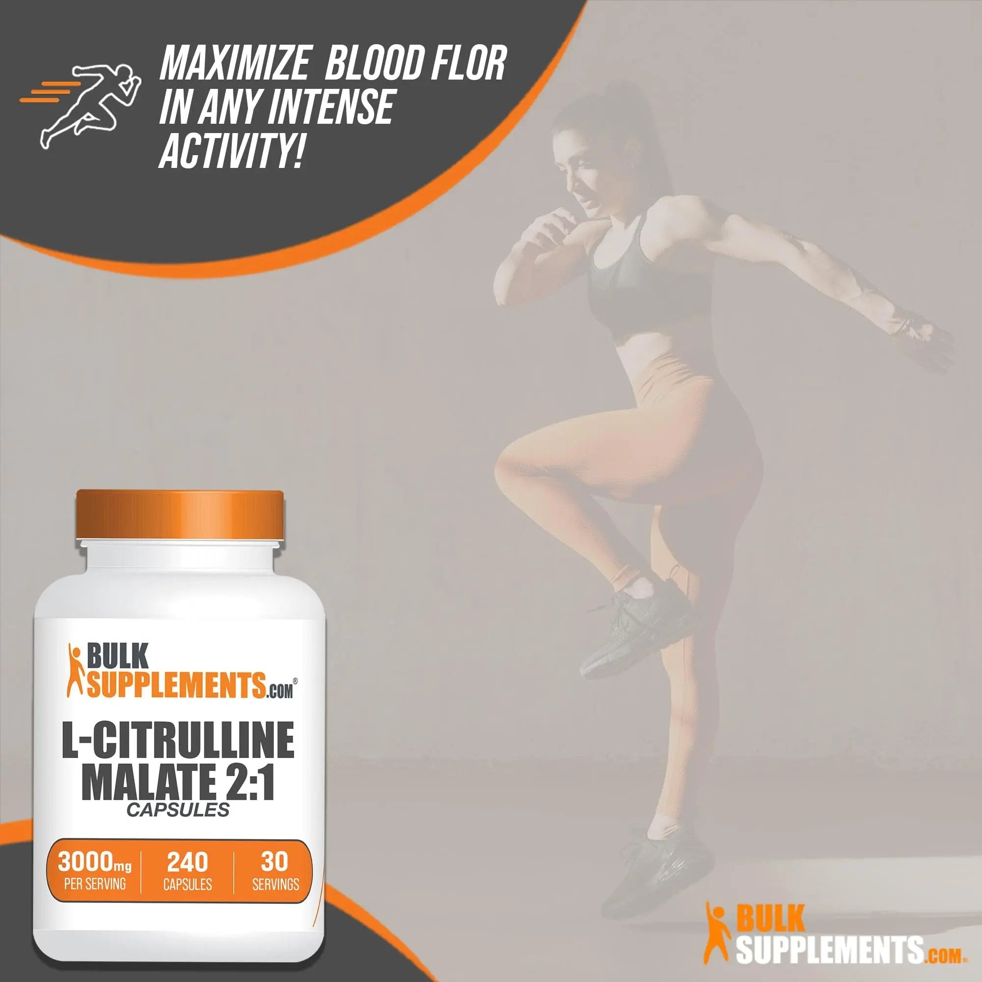 BULKSUPPLEMENTS.COM L-Citrulline Malate Capsules - Citrulline Malate 3000mg BULKSUPPLEMENTS.COM