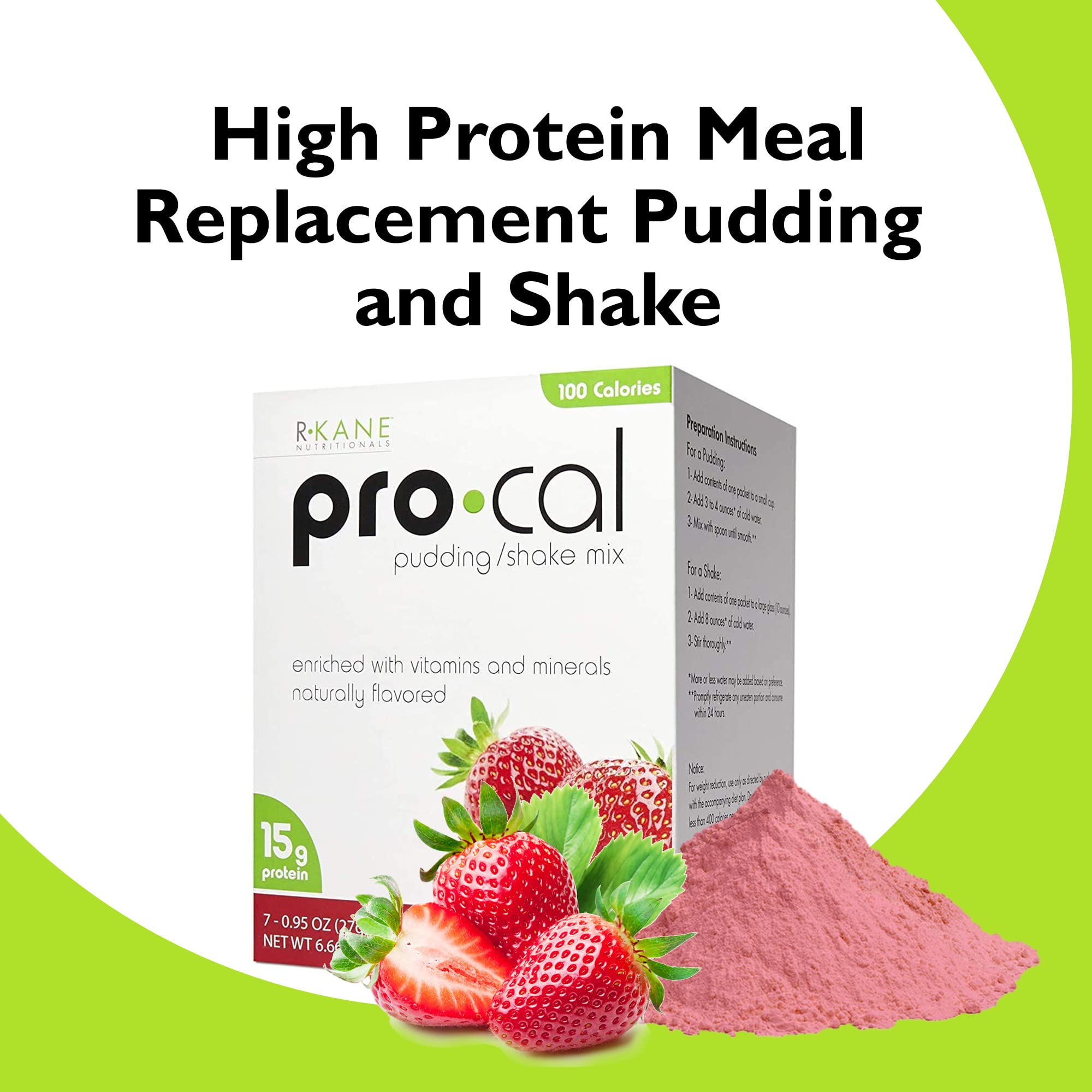R-Kane Nutritionals Pro-Cal Pudding/Shake Mix, Low Calorie Protein Shake Powder R-Kane Nutritionals