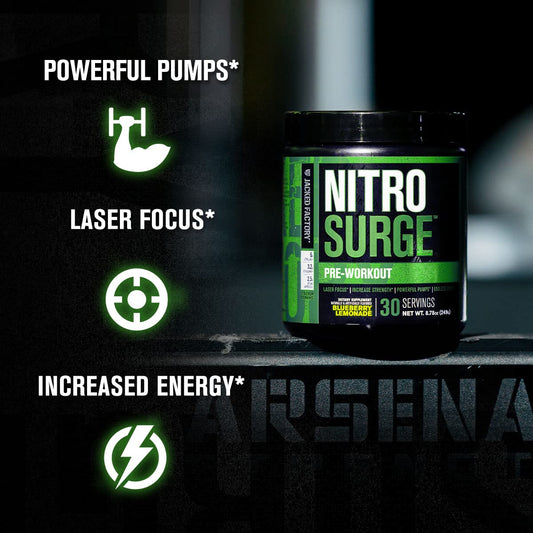 Jacked Factory Nitrosurge Shred Thermogenic Pre-Workout in Watermelon & Watermelon Nitrosurge Pre-Workout for Men & Women