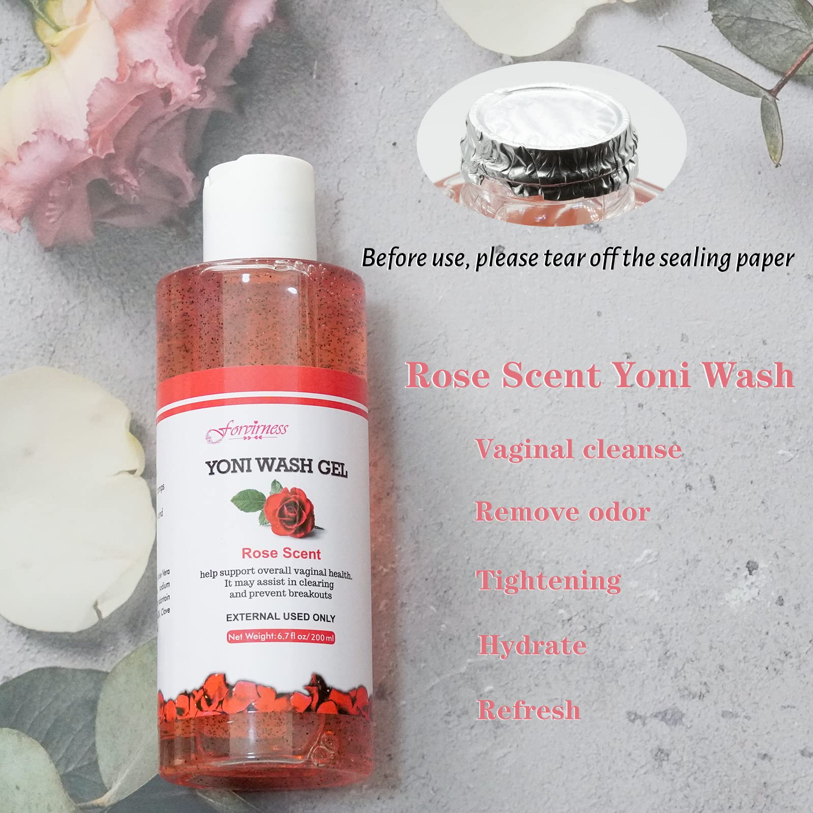 forvirness Feminine Wash & Natural Yoni Oil Set, Vaginal Wash with Cleaning Factor - Remove Odor forvirness