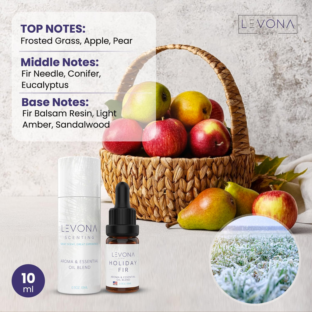 Levona Scent Christmas Essential Oils for Diffuser: Holiday Fir Essential Oil for Diffusers for Home