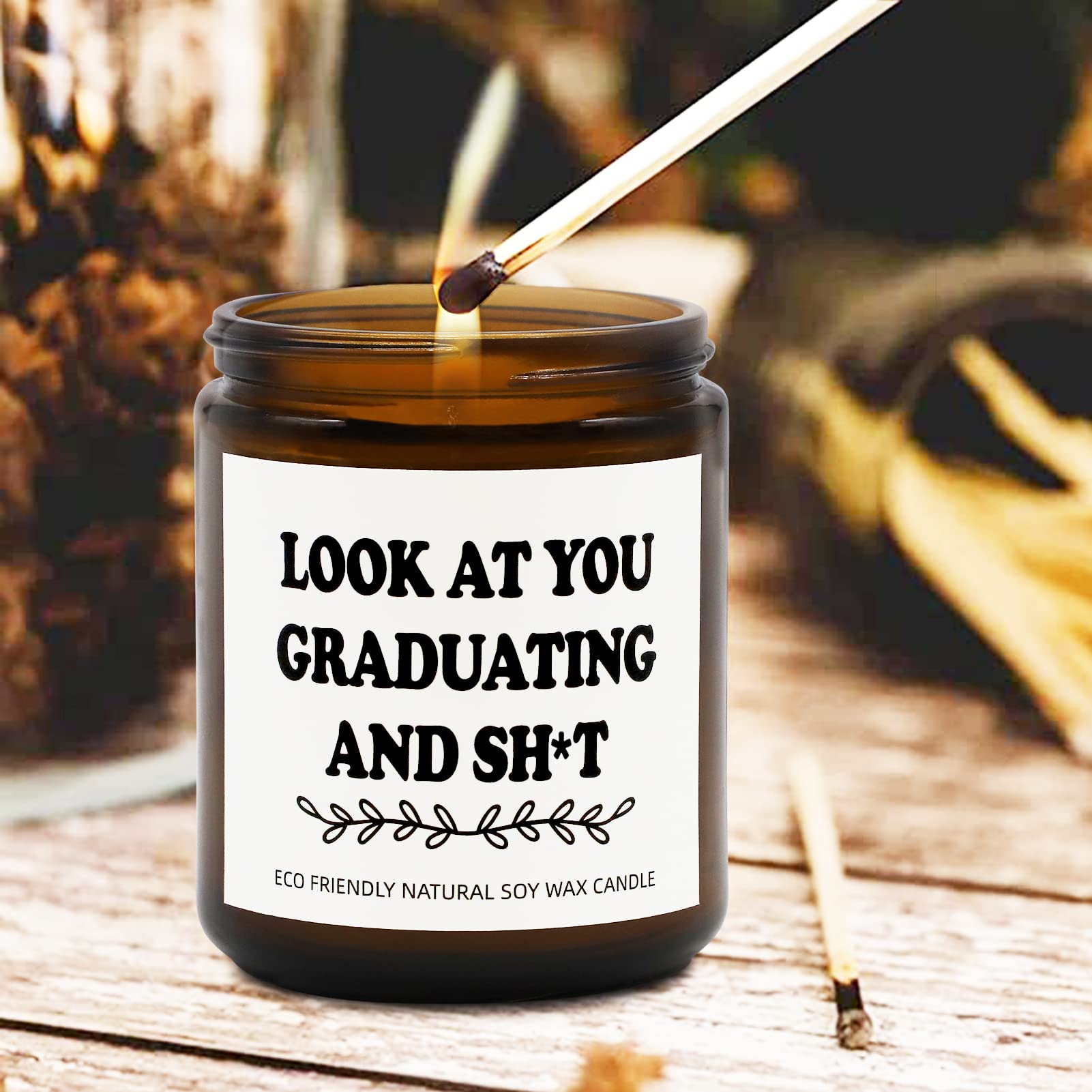 Joyseller Funny Graduation Gift for Her/Him, Look at You Graduation Candles for Party Decorations Joyseller