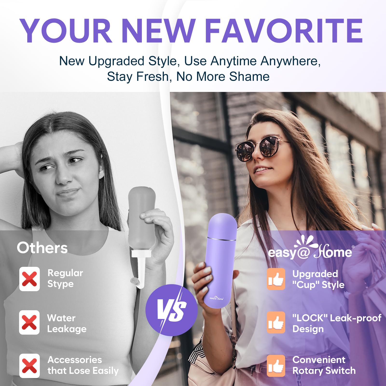 Portable Peri Bottle for Postpartum & Perineal Care: Easy@Home Handheld Bidet Perfect for Personal Easy@Home