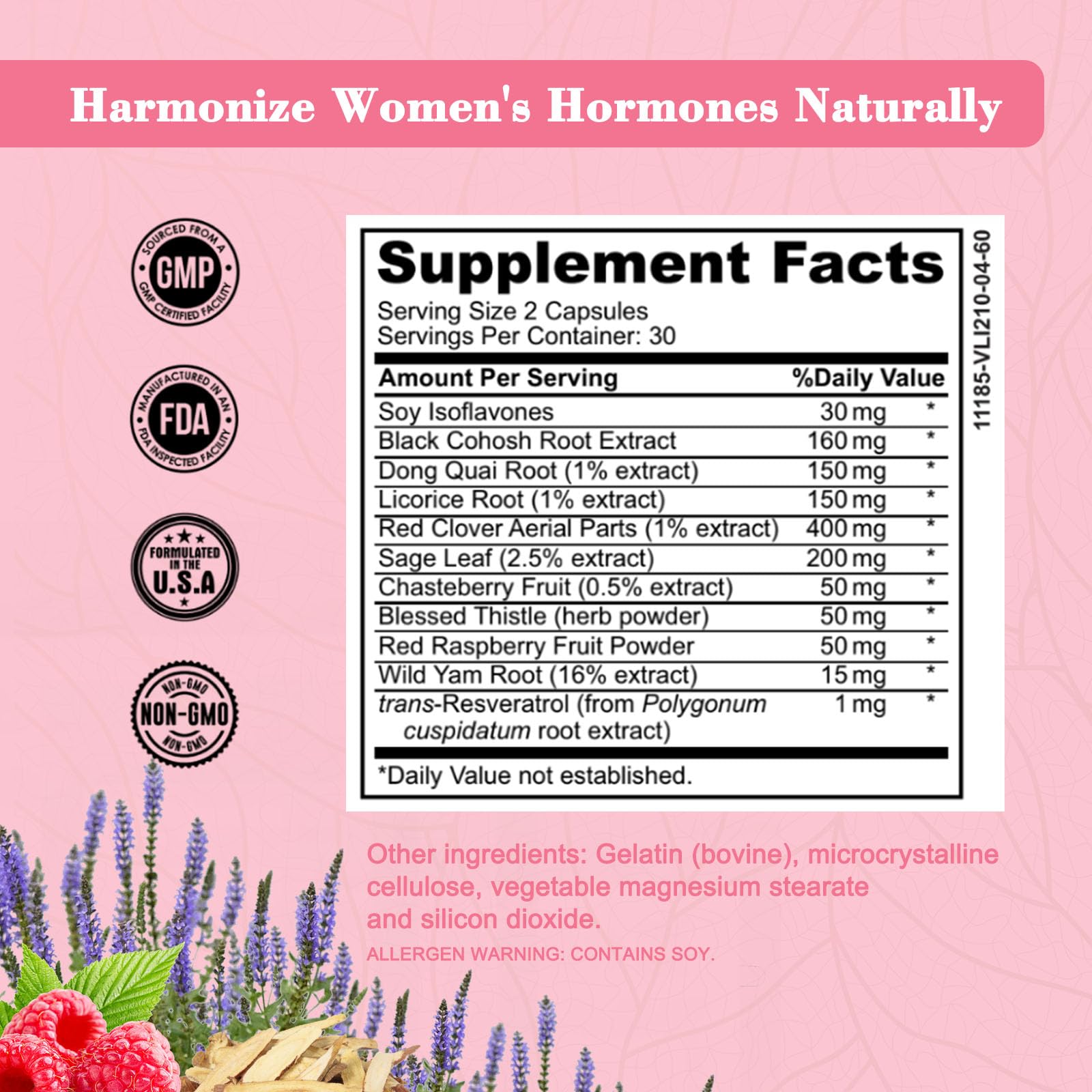 MenstrEaze PMS Relief & Hormone Balance for Women, with Black Cohosh, Vitex, Wild Yam MenstrEaze