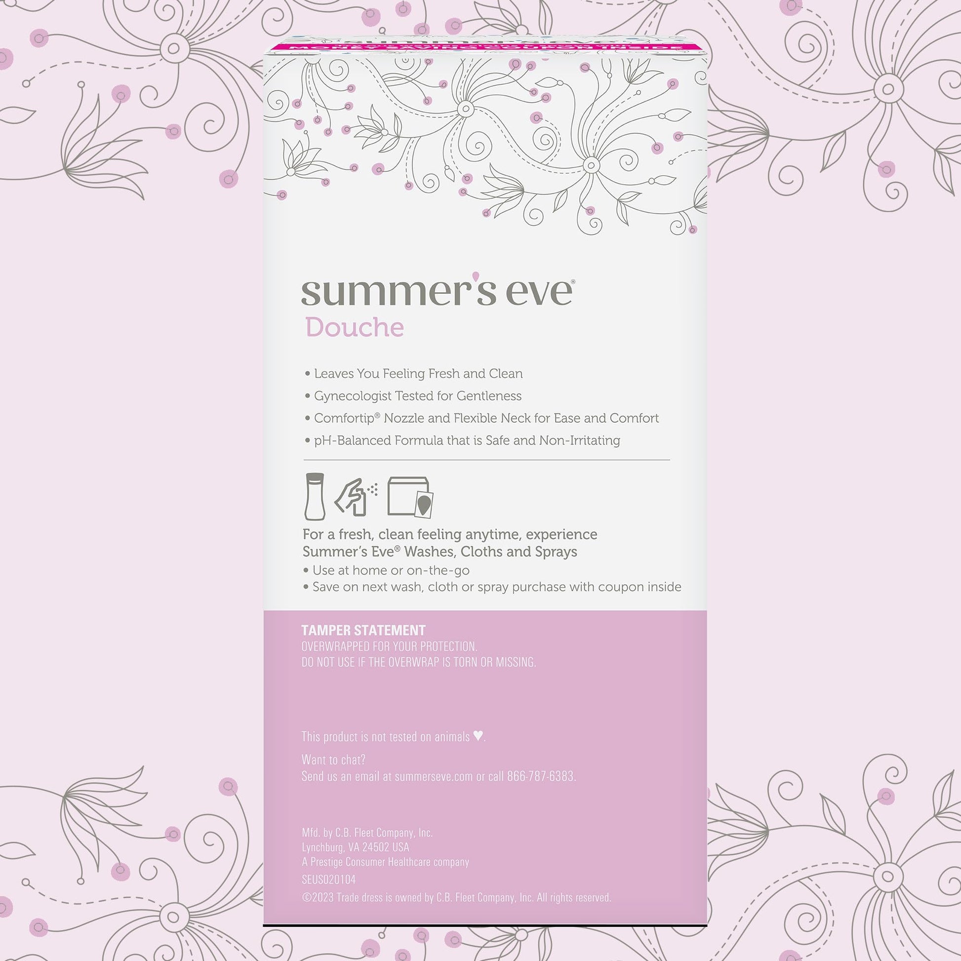 Summer's Eve Douche, Vaginal Douche for Women, Island Splash, 4 Units, 4.5 Oz Each, 1 Pack Summer's Eve