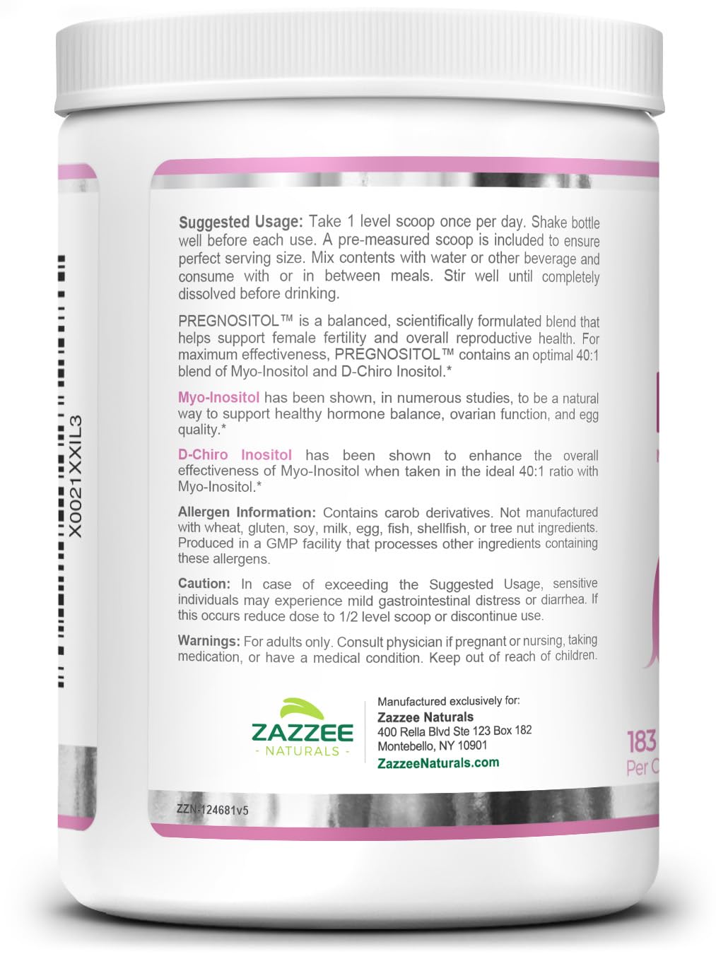 Zazzee PREGNOSITOL Powder and Extra Strength Prenatal Multi Complex Zazzee