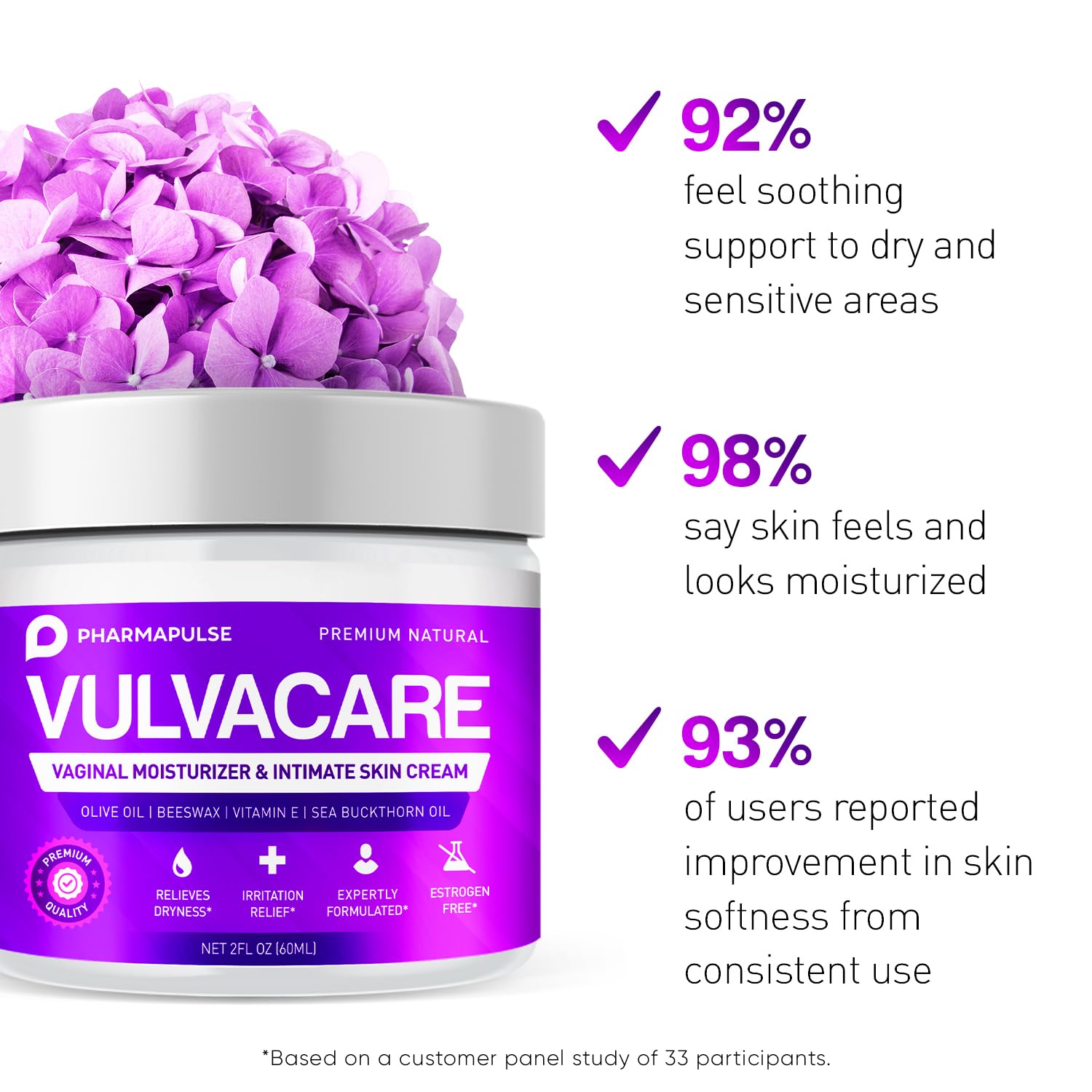 Pharmapulse Vaginal Moisturizer, Vulva Balm Cream, Intimate Skin Care, Menopause Support Pharmapulse