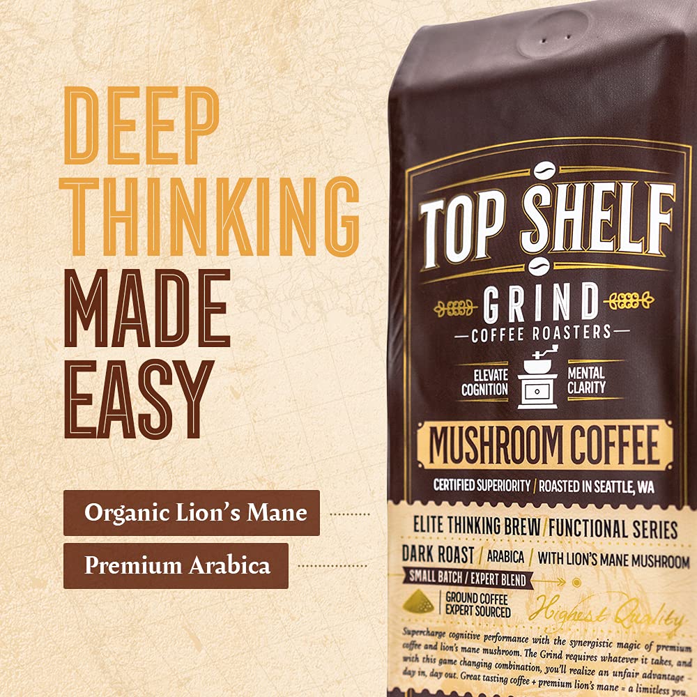 Mushroom Coffee – Ground Dark Roast Organic Lions Mane Coffee