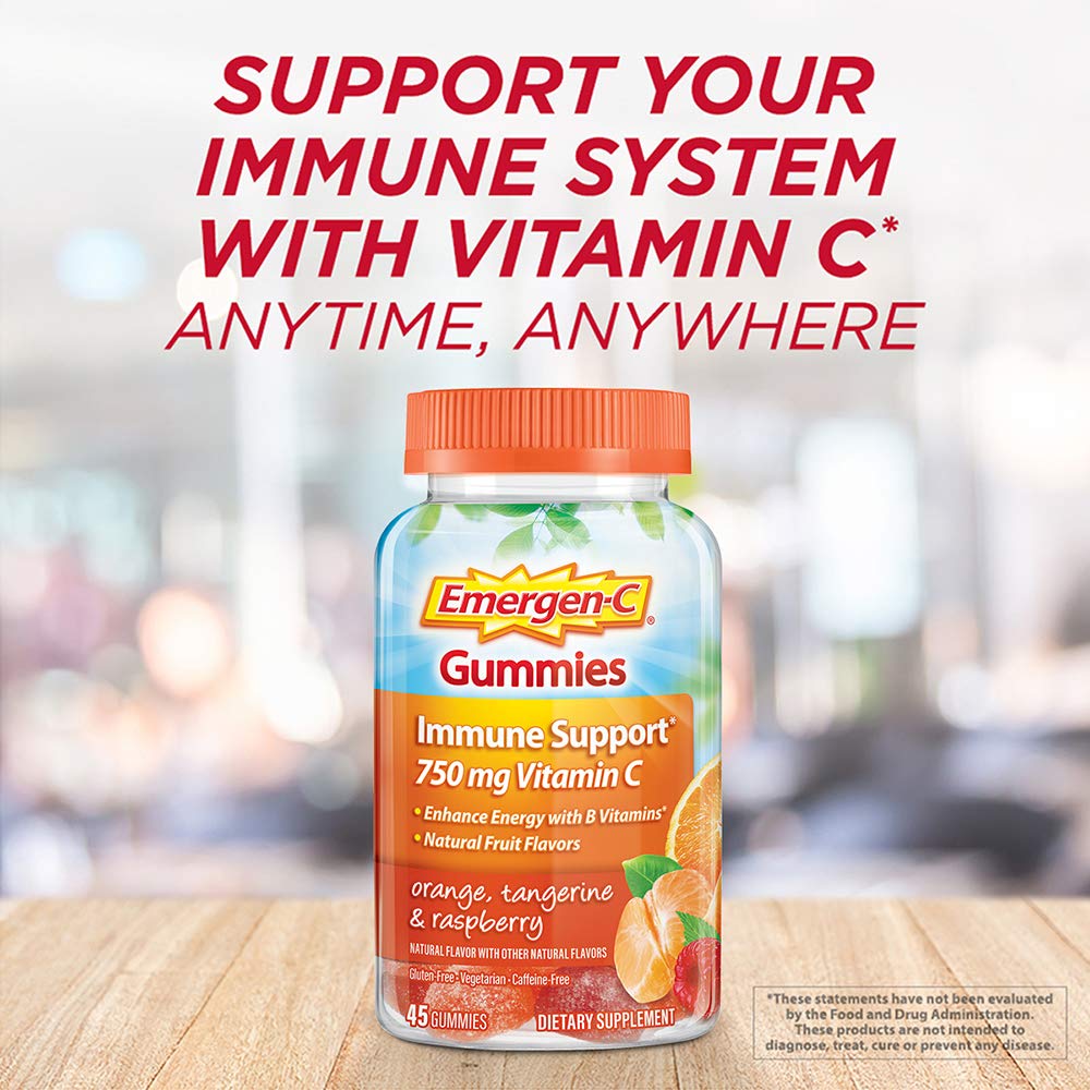 Emergen-C 750mg Vitamin C Gummies for Adults, Immunity Gummies with B Vitamins Emergen-C
