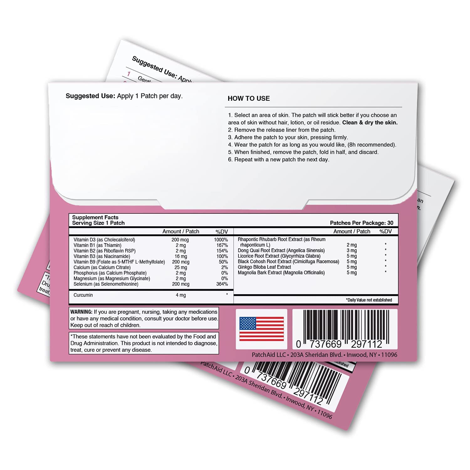 Menopause Relief Topical Patch by PatchAid (30-Day Supply) Patch Aid