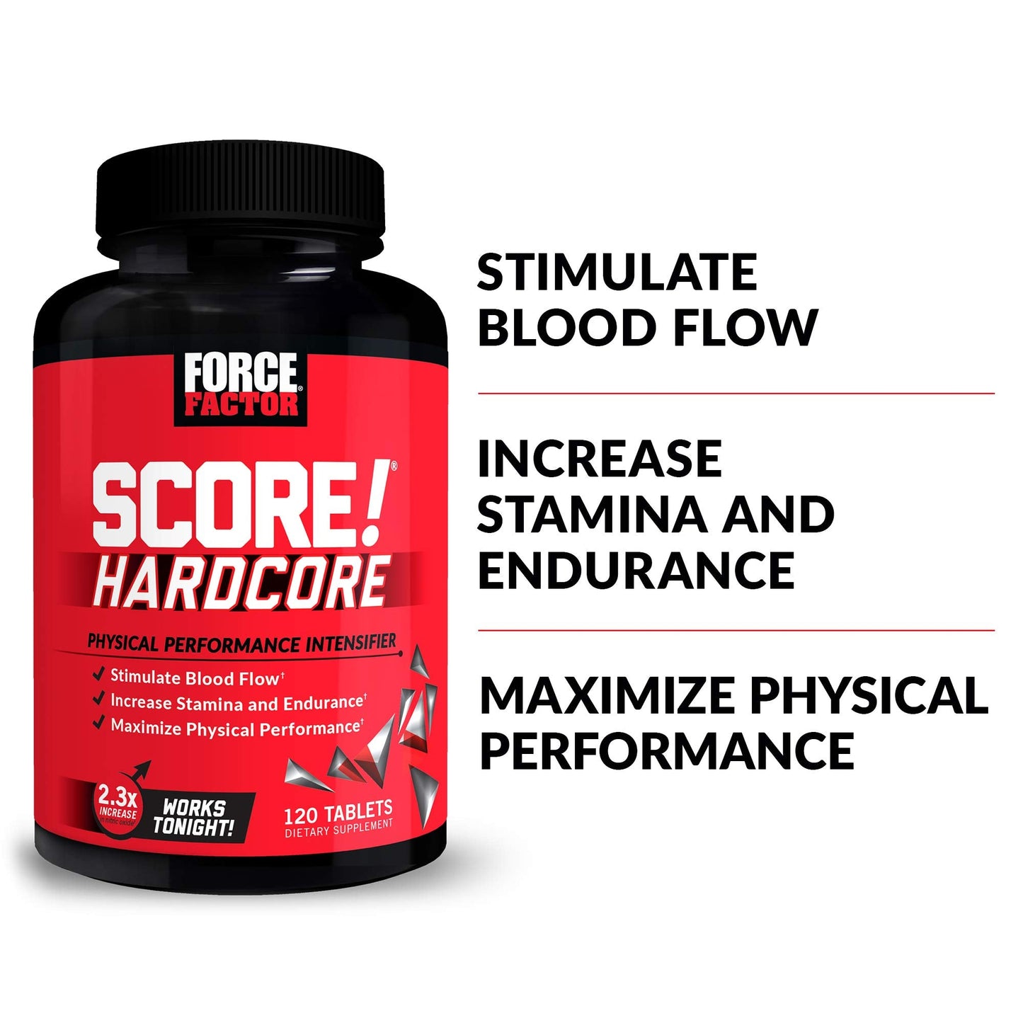 Force Factor Score! Hardcore Nitric Oxide Booster Supplement for Men with L-Citrulline
