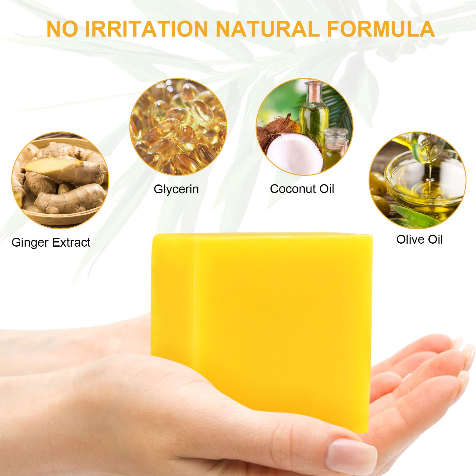 Organic Ginger Soap, Moisturizing Bath Soap, Slimming Ginger Soap, Deep Clean Effectively Moulis