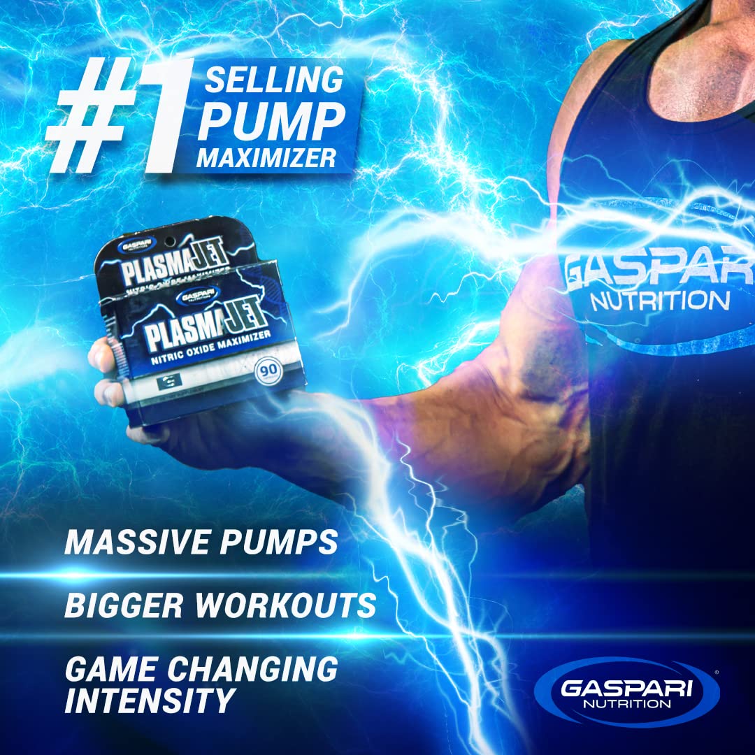 Gaspari Nutrition PlasmaJet, Legendary N.O. Nitric Oxide Maximizer, Increased Lean Mass