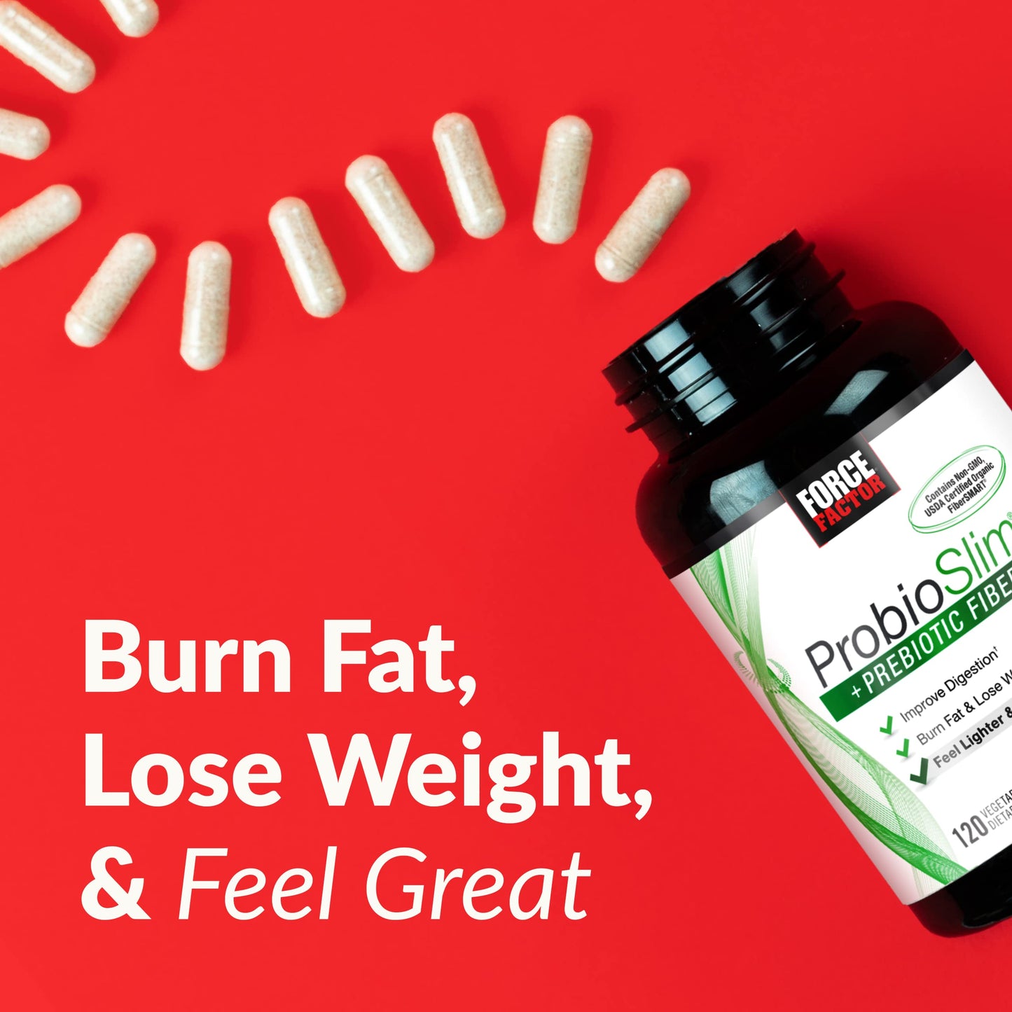 Force Factor ProbioSlim + Prebiotic Fiber Weight Loss Supplement for Women and Men