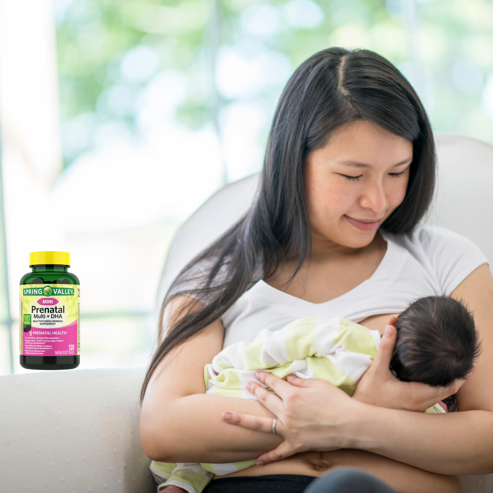Mark & Lola's Spring Valley Mini prenatal Vitamin Multi + DHA; Mini Softgels Vitamins