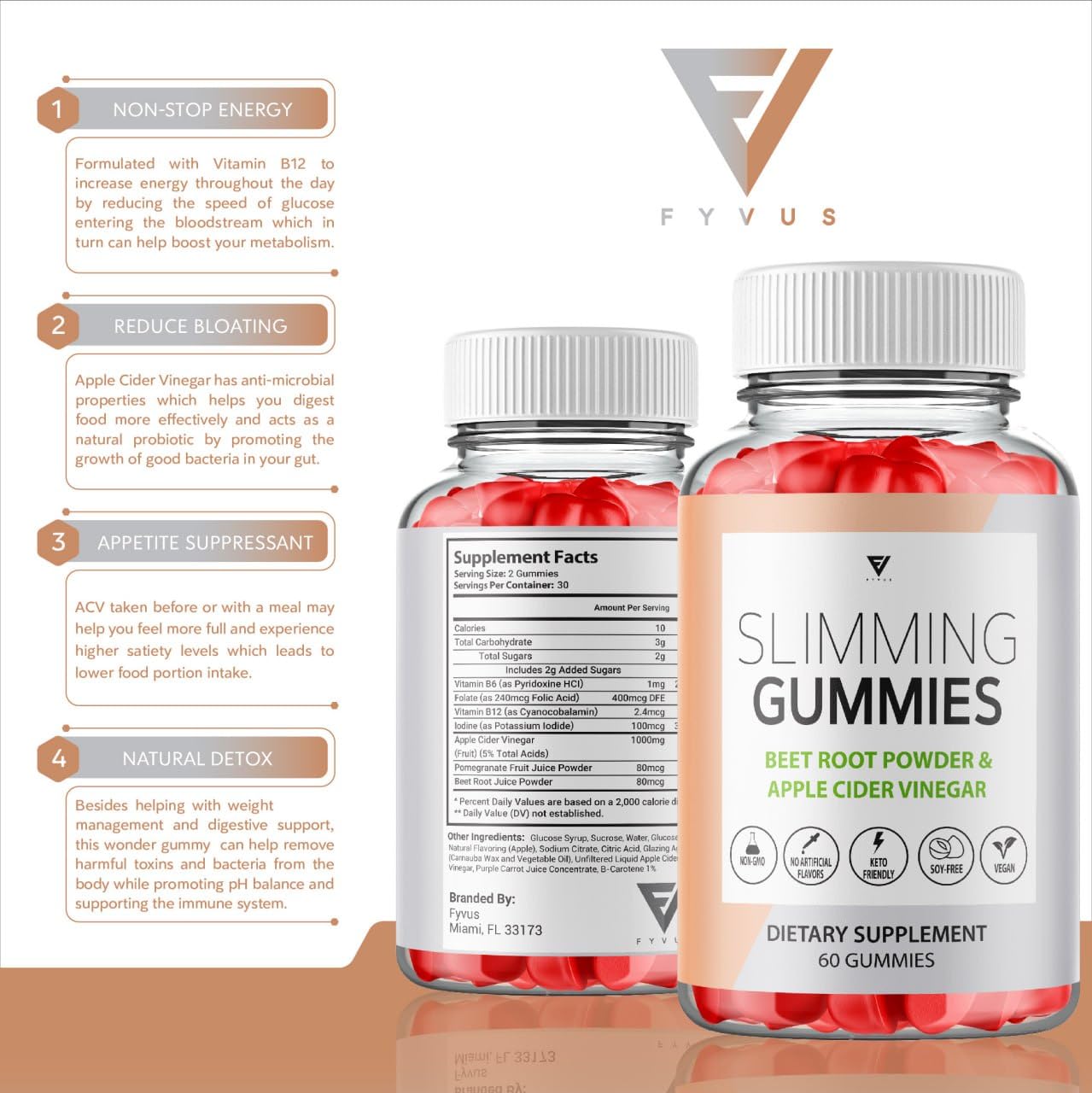 (3 Pack) Slimming Gummies It Works for Weight Loss with Apple Cider Vinegar Itworks Its