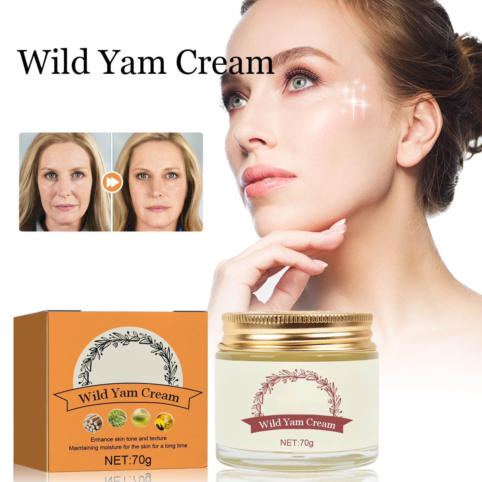 Zrayuler Wild Yam - Wild Yam Organic for Women,Wild Yam Organic Wild Yam Root Promoting Perimenopause Zrayuler