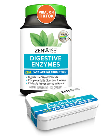 Zenwise Digestive Enzymes - Probiotic Multi Enzymes with Probiotics, 115 Ct Zenwise Health