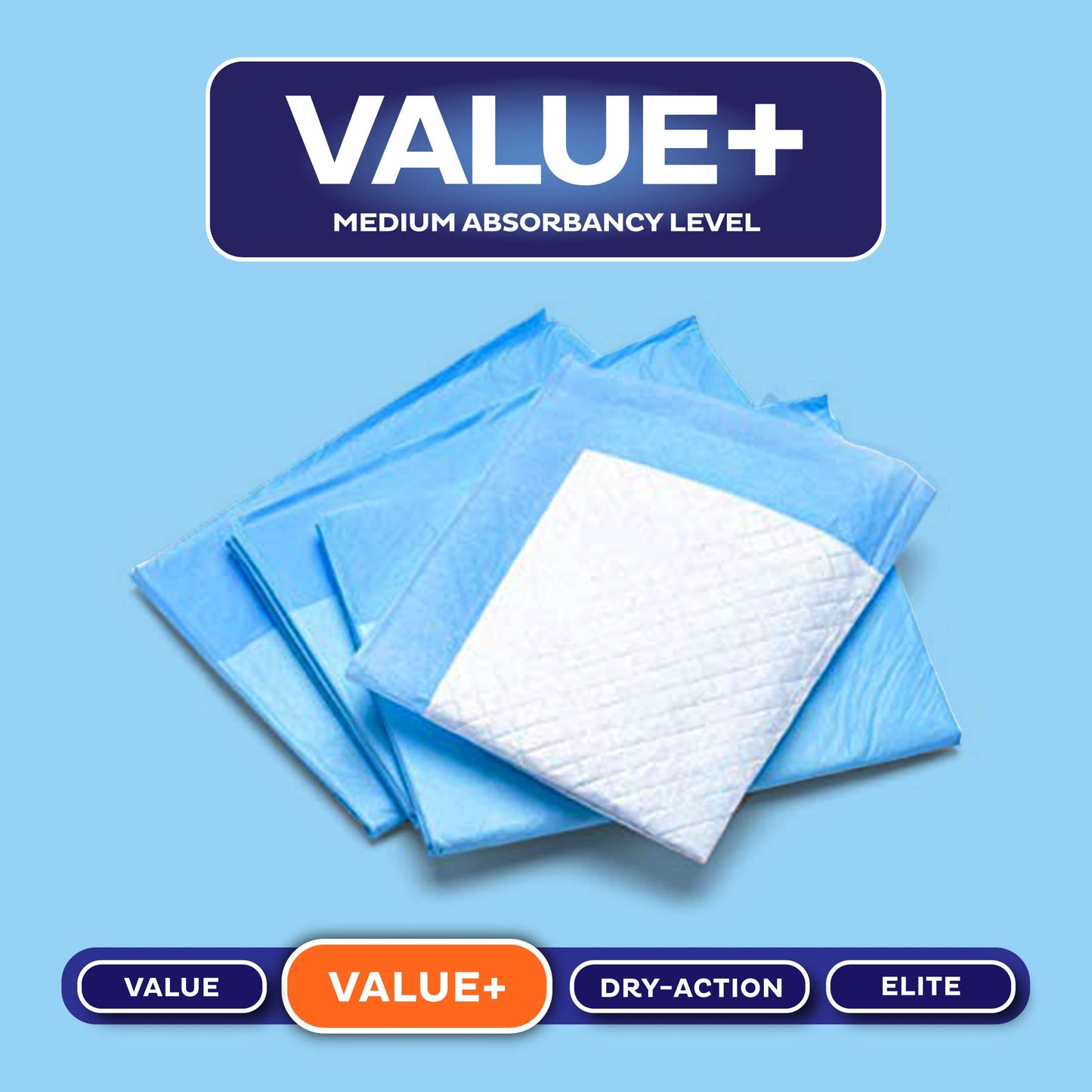 Chucks Pads Disposable [50-Pack] Underpads 23x36 Incontinence Chux