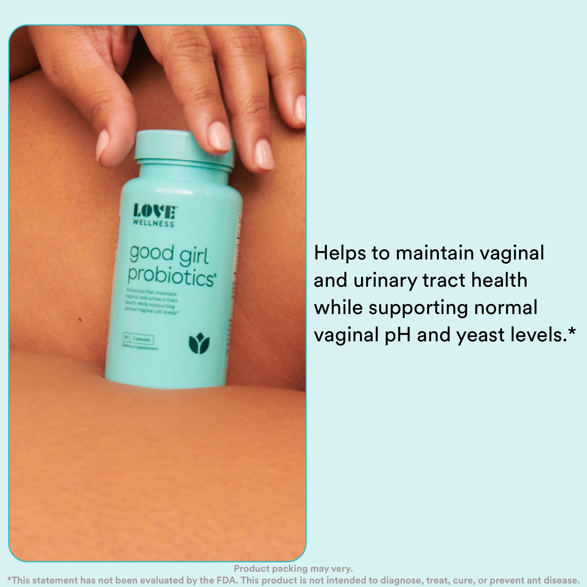 Love Wellness Good Girl Probiotics & The Killer | Vaginal pH Balance Supplement & Boric Acid Suppositories Love Wellness