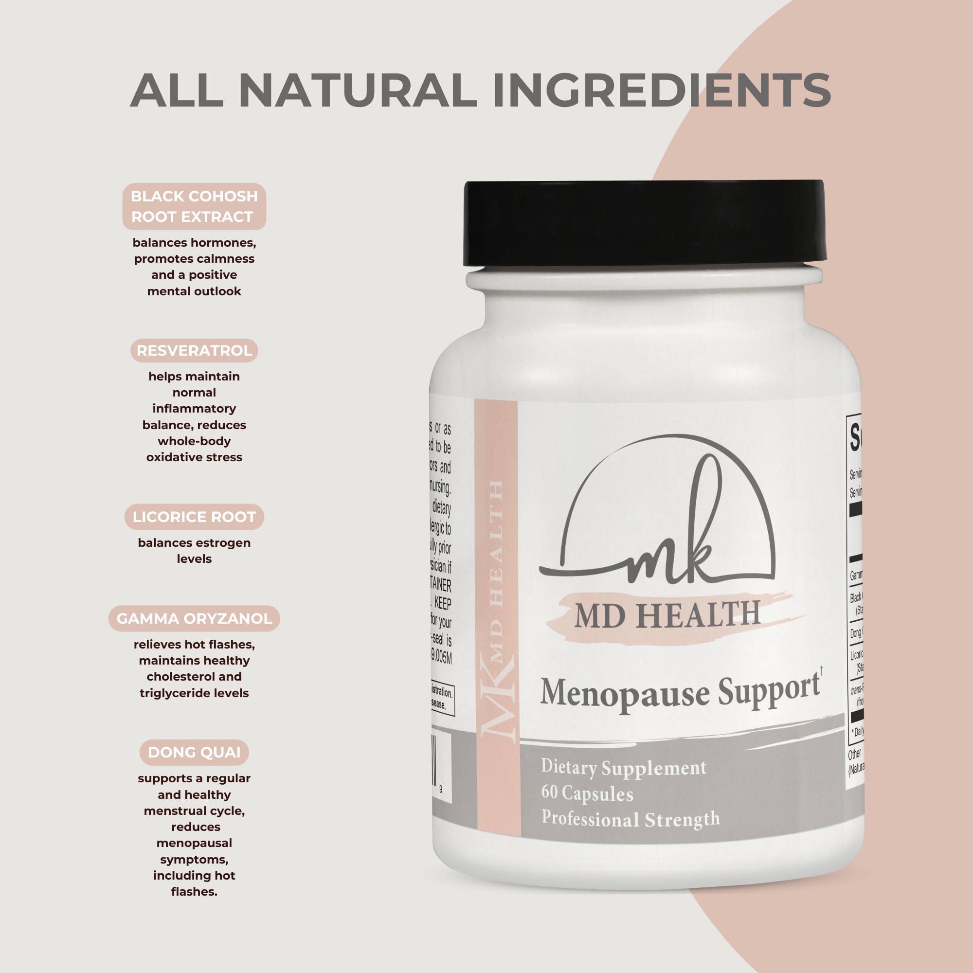 MK MD Health Menopause Support Supplement| Natural and Complete Multi-Symptom Relief Generic