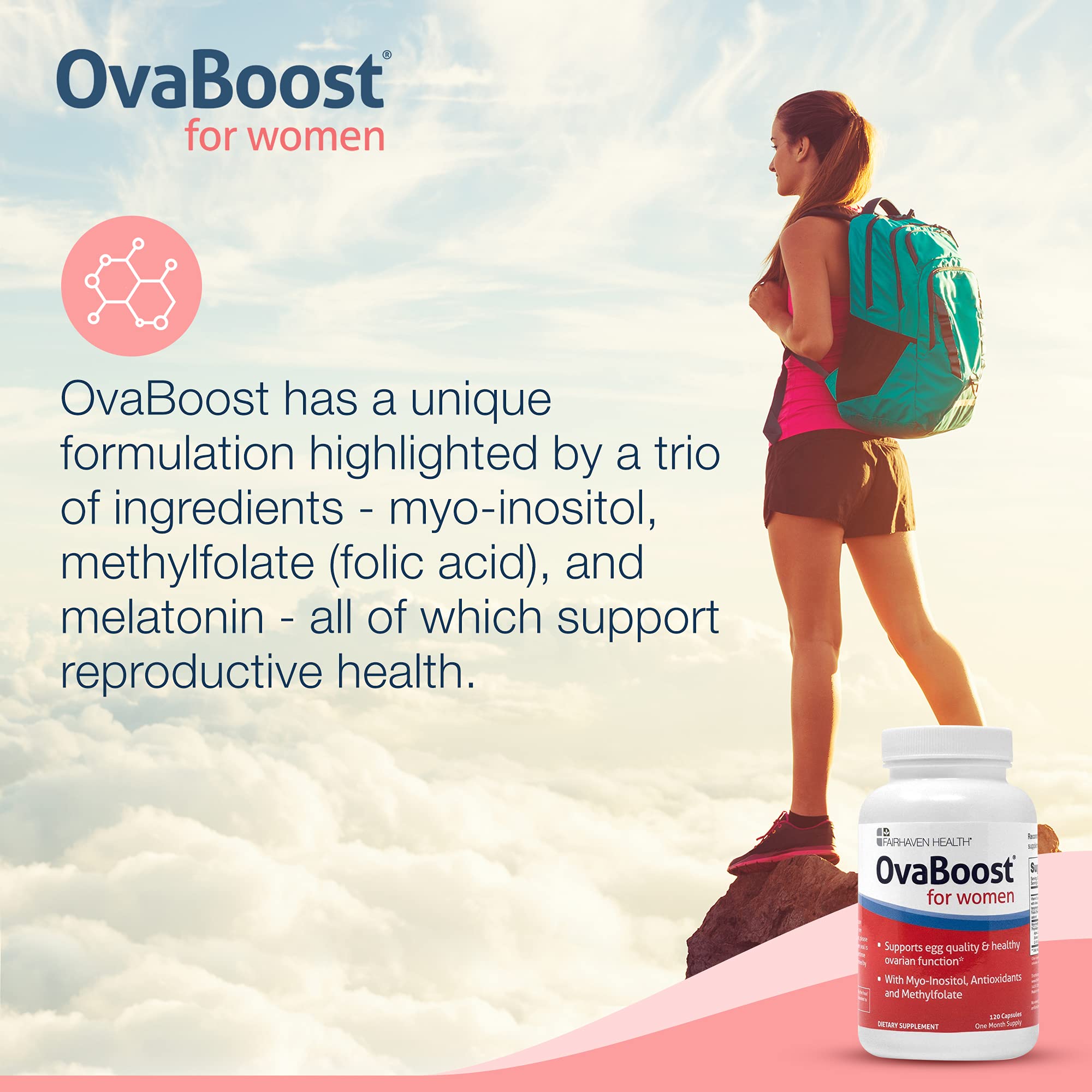FertilAid for Women & Ovaboost Combo, Female Fertility Supplement & Natural Fertility Vitamin Fairhaven Health
