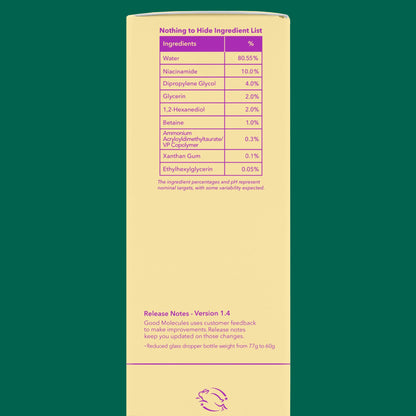 Good Molecules Niacinamide Serum - 10% Niacinamide Balancing B3 Facial