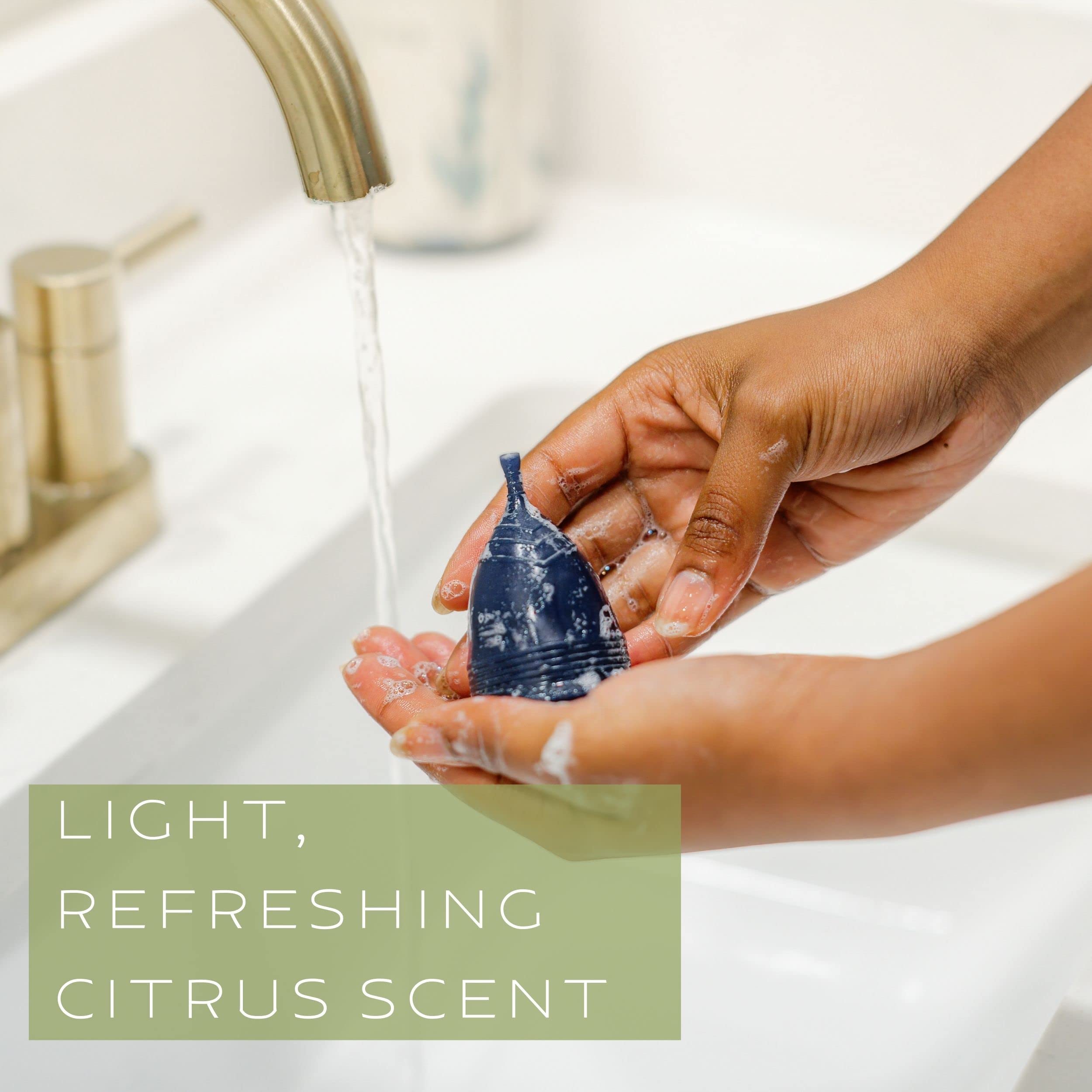 Pixie Menstrual Cup Cleaner Wash + Foaming Dispenser + More Wash in Bottle Than Any Other Brand Pixie Cup