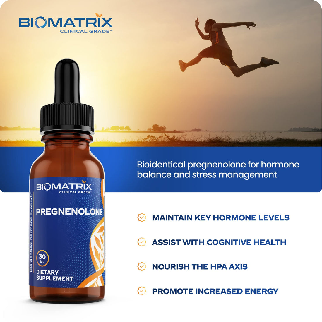 BioMatrix Pregnenolone 2.4 mg Per Dose, 1,200 mg Total (Equivalent to 3,000 mg of Oral 